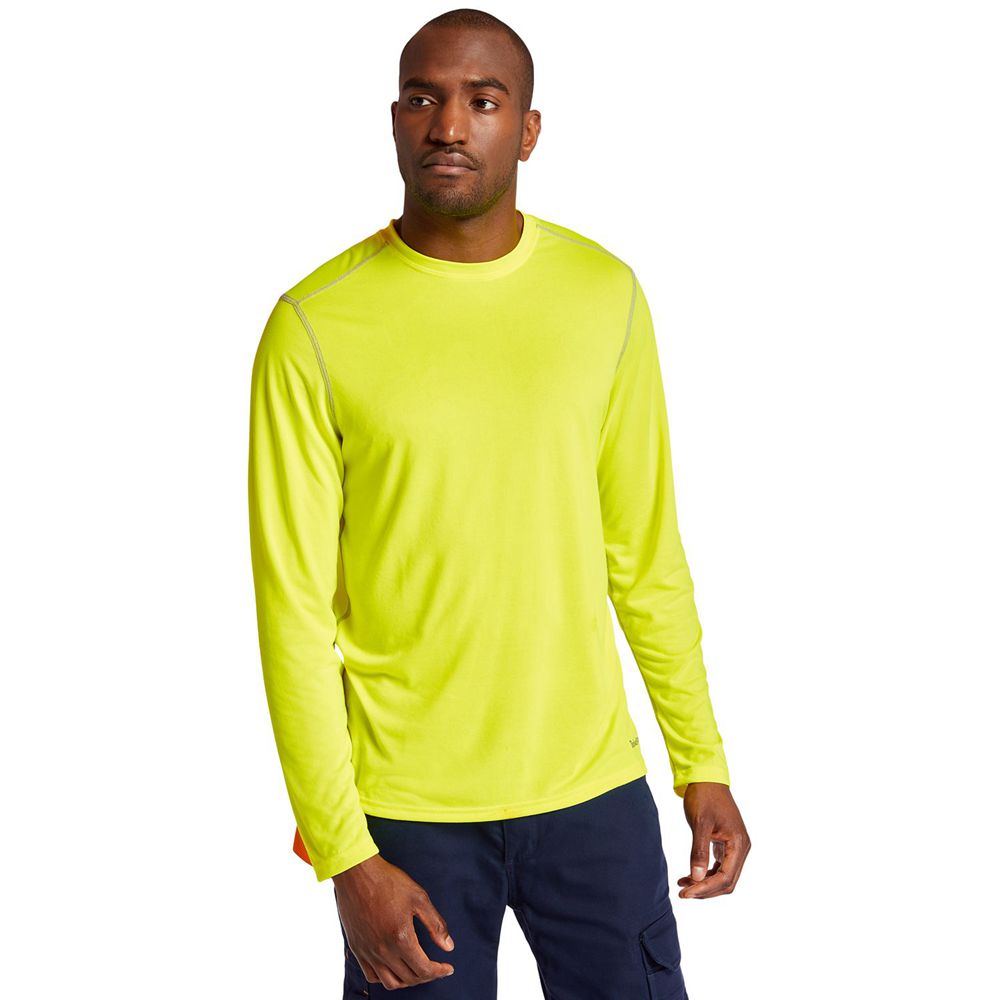 Camisetas Timberland Argentina Hombre - Pro® Wicking Good Sport Long Sleeve - Verde - SAJRHC-620